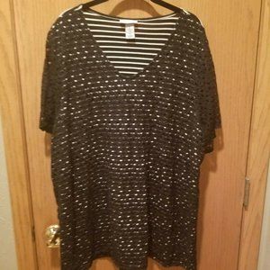 3x Catherine's Black White Top